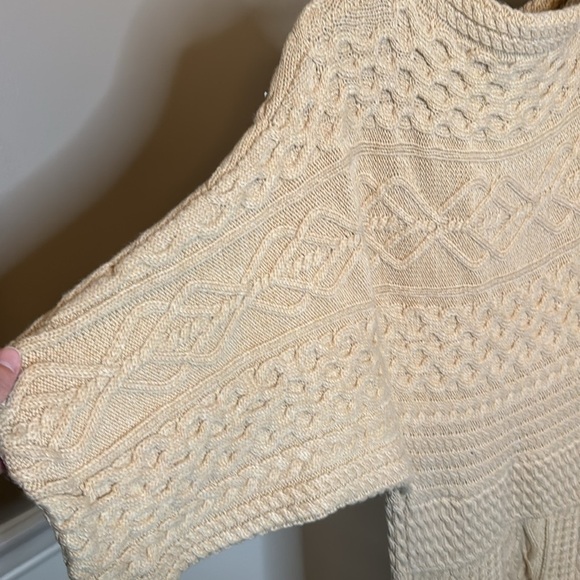 Zara MIXED WOVEN KNIT SWEATER DRESS size large - Picture 4 of 7